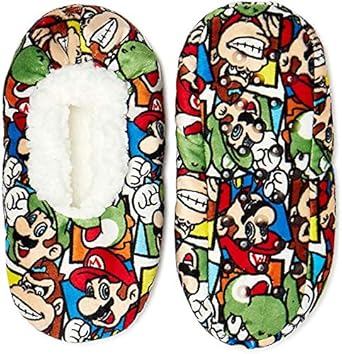 super mario slippers