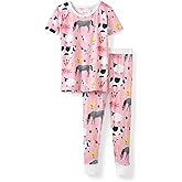Little Sleepies Short Sleeve Shirt & Pants Pajama Set for Kids, Viscose Derived from Bamboo Toddler and Kids PJs