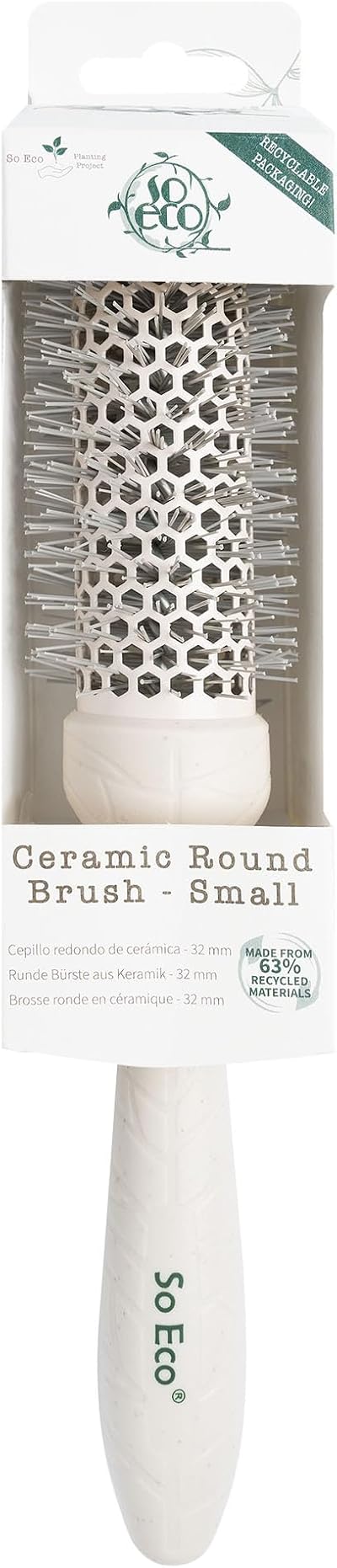 So Eco Small 32mm Thermo Ceramic Round Brush Hair Styling Vegan