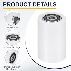 uxcell 2Pcs Nylon Roller Wheel with