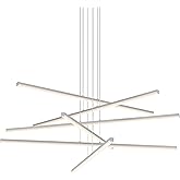 Sonneman Modern Lighting 2766.16 Stix 6-Arm LED Hanging Chandelier Lighting Fixture for Kitchen Island, Dining Room or Living