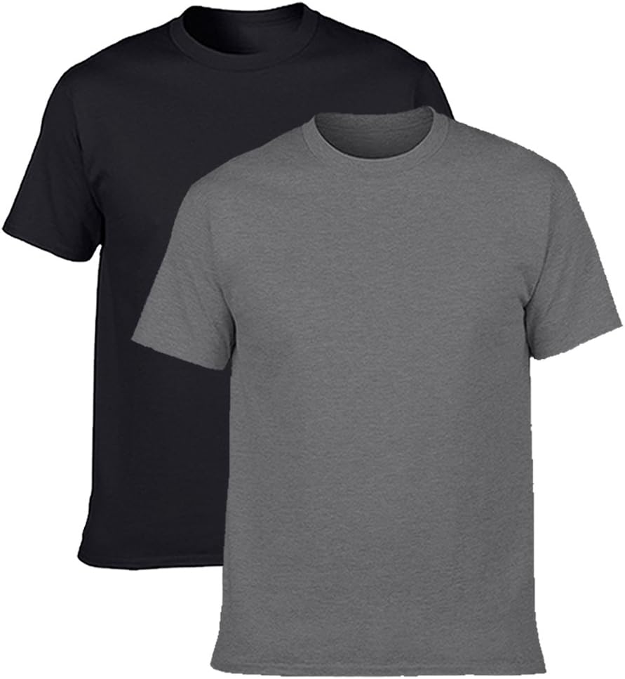 NewDenBer Men's Classic Basic Solid Ultra Soft Cotton T-Shirt | 1-2-4 Pack