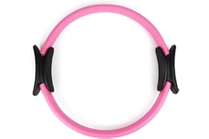 Phoenix Fitness Pilates Ring,Double Handle Exercise Circle Fitness Magic Circle Resistance Ring Dual Grip for Yoga Core Training,15 Inch