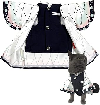 Amazon Co Jp Soso 鬼滅 ペット用 衣装 猫 小型犬 綿製 かわいい コスプレ衣装 ネコ Cosplay小物 イベンド 変装 仮装 プレゼント 祭り 改良型 胡蝶 しのぶ M ペット用品