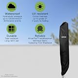 AWNIC Parasol Cover Waterproof Patio Umbrella Cover with Telescopic Rod view 3