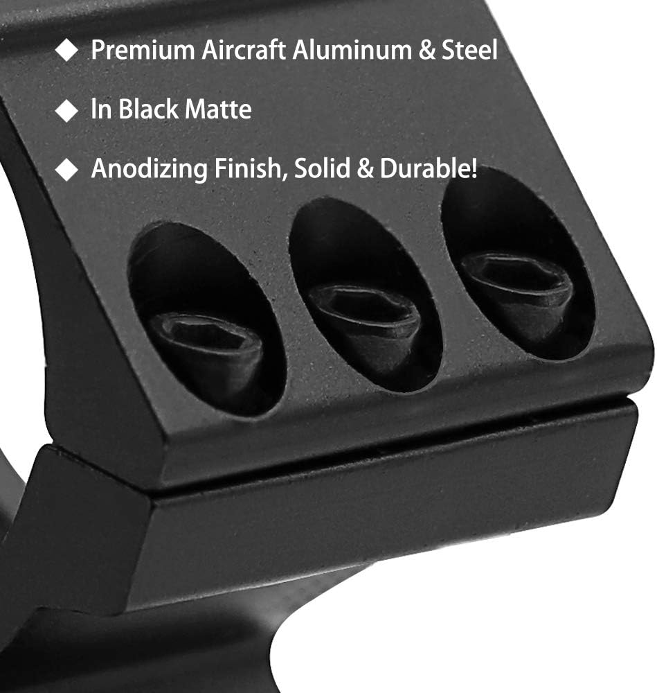 lasdolod Offset Cantilever Rifle Scope Mount, Diameter 1 inch / 30mm Dual Rings | 20mm Picatinny Rail : Sports & Outdoors