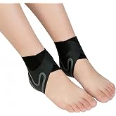Adjustable Ankle Brace 2-Pack Large &ndash; Breathable Compression Sleeve | Arch Support, Athletic Stability, Sprain Recovery, All-Day Comfort, Non-Slip, Washable, for Volleyball Hiking Running
