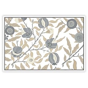 SIGNWIN Framed Canvas Wall Art Floral Pattern Canvas...