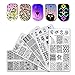 BEAUTYBIGBANG Nail Stamping Plates Stamper Scraper Kit Sets - 5pcs Nail Art Stamp Templates Image Plate with 1 Stamper and 1 Scraper Nail Art Tools