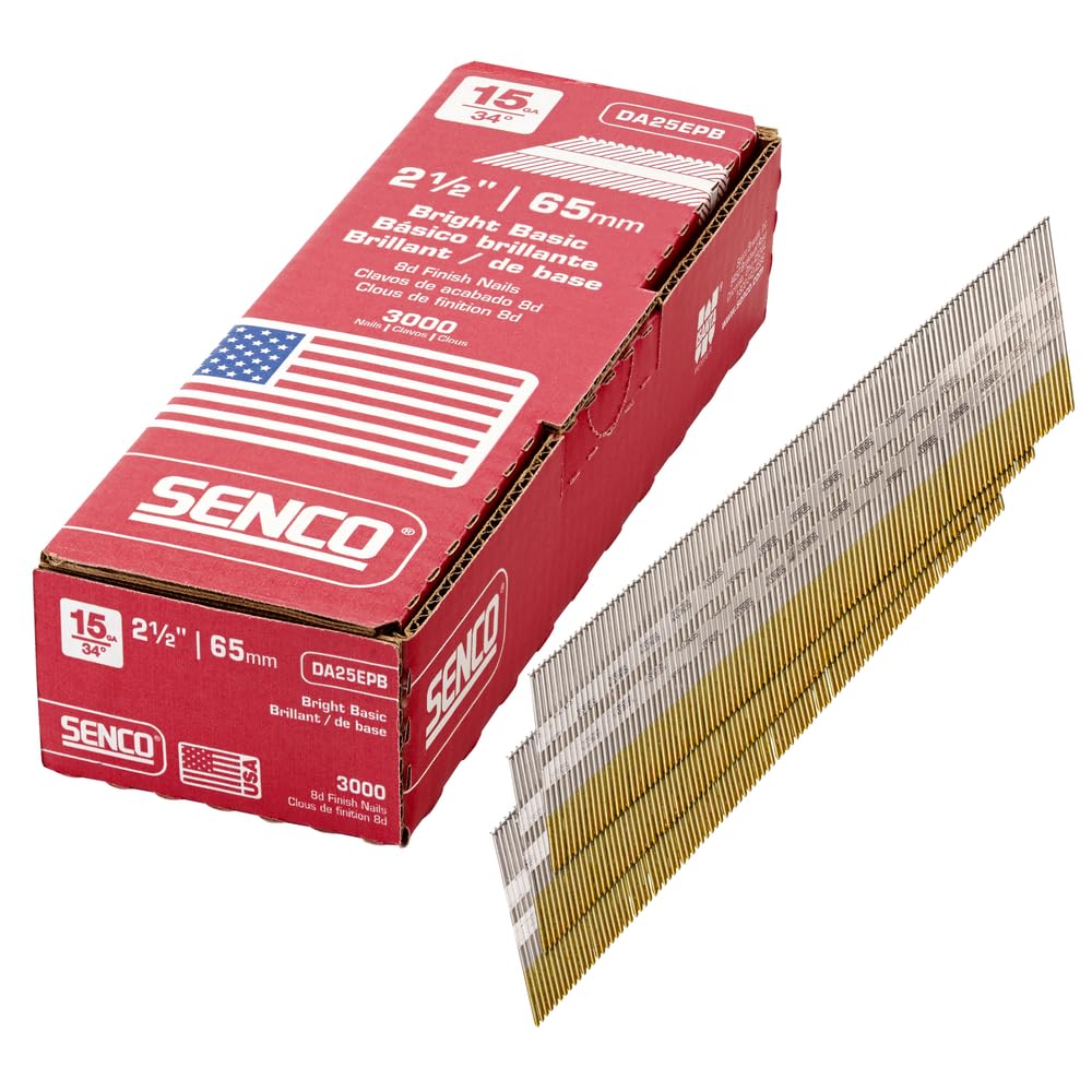 Senco DA25EPB 15 Gauge by 2-1/2 inch Length Bright Basic Finish Nail (3,000 per Box)