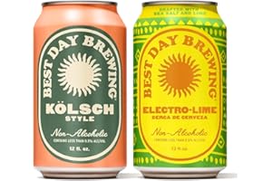 Best Day Brewing Kolsch and Electro-Lime Craft Beer Combo - Premium Ingredients (12-Pack, Kolsch & Electro-Lime)