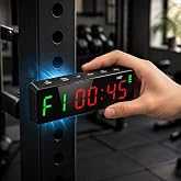Thwackor Gym Clock Workout Timer Clock for Home Gym, 7-Inch LED Gym Exercise Interval Timer with Strong Magnet (Red)