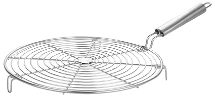 Mam Creations Barbeque Jali Roti Roast Grill Papad Roaster Chapati Toast Grill Steel Handle paneer tandoor net (20 cm)