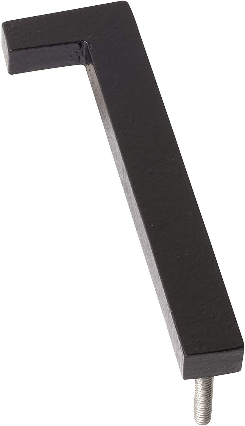 Address Signs - Montague Metal Products MHN-24-F-BK1-1 Solid Brushed Aluminum Modern Floating Address House Numbers, Powder Coated Black