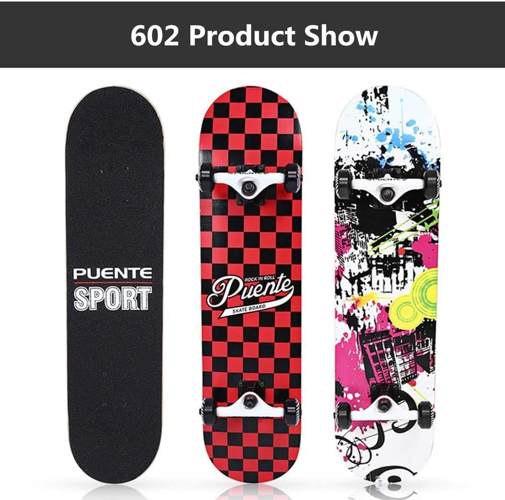 Puente Skateboard Komplettboard Para Ninos Jovenes Y Adultos Con T Tool Abec 9 Kugellager 92a Anti Rutsch Glatt Y Mute Rueda Funboard Para Anfanger Deportes Y Aire Libre Skateboarding Hsabc Org