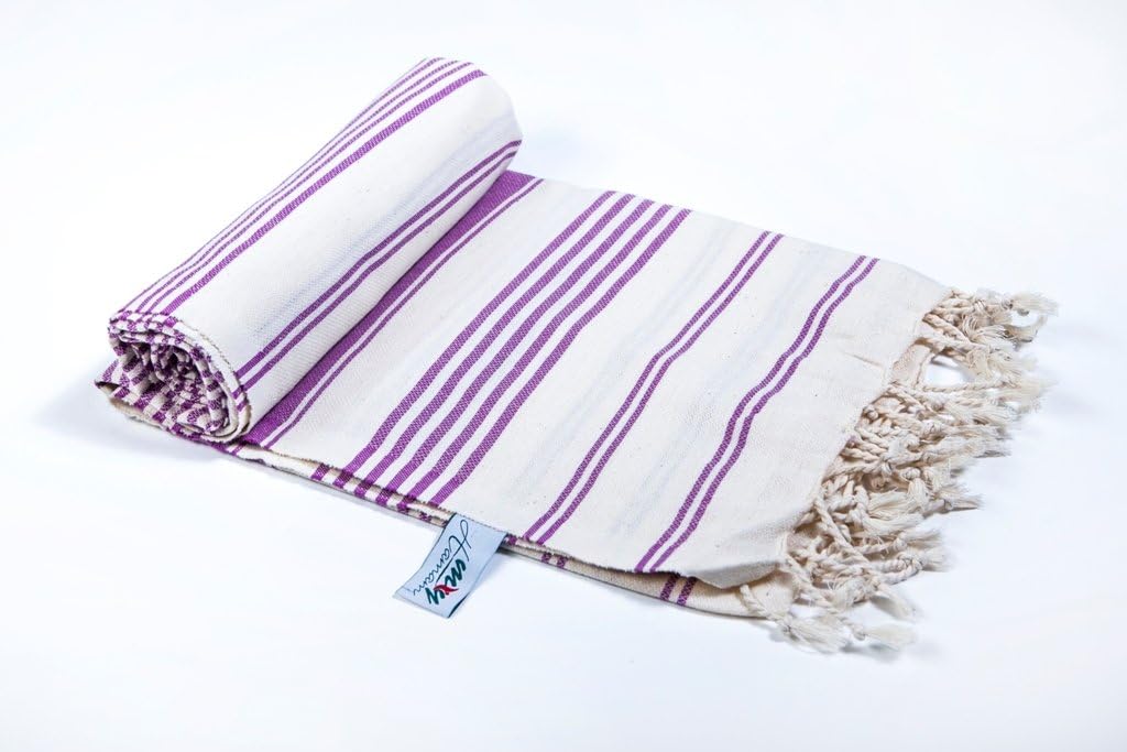 XL Luxury Sauna Towel Peshtemal PESTEMAL Towel Sultan purple by -my Hamam- Bath Beach Towel Bath Towel Yoga Baby Swaddle Blanket Wrap 100% Cotton Turkish Hammam Towel 100 x 200 cm