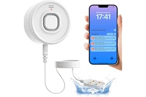 DAYTECH WiFi Water Leak Detector 100dB Water Sensors for Leaks with Phone Alerts and 6.5ft Detector Cable Wireless Water Alar