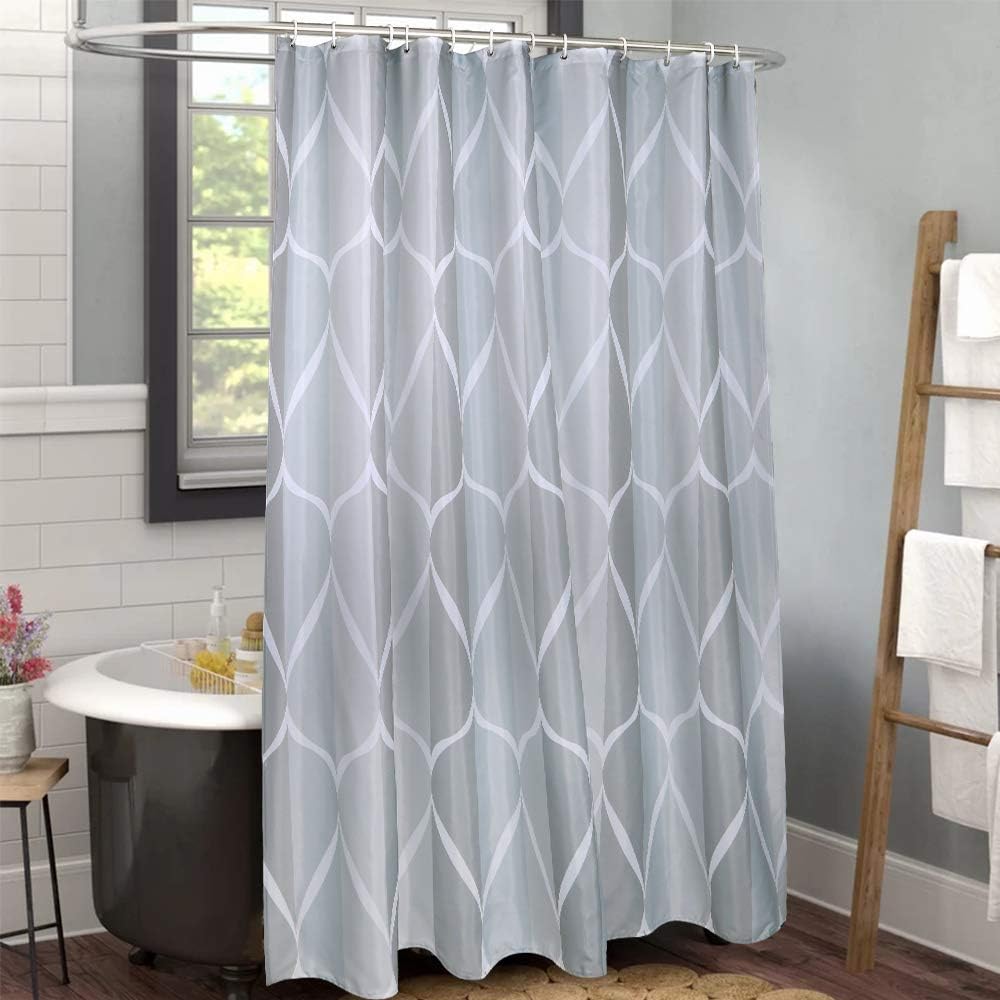 Amazon Com Uphome Fabric Shower Curtain Grey Water Teardrop