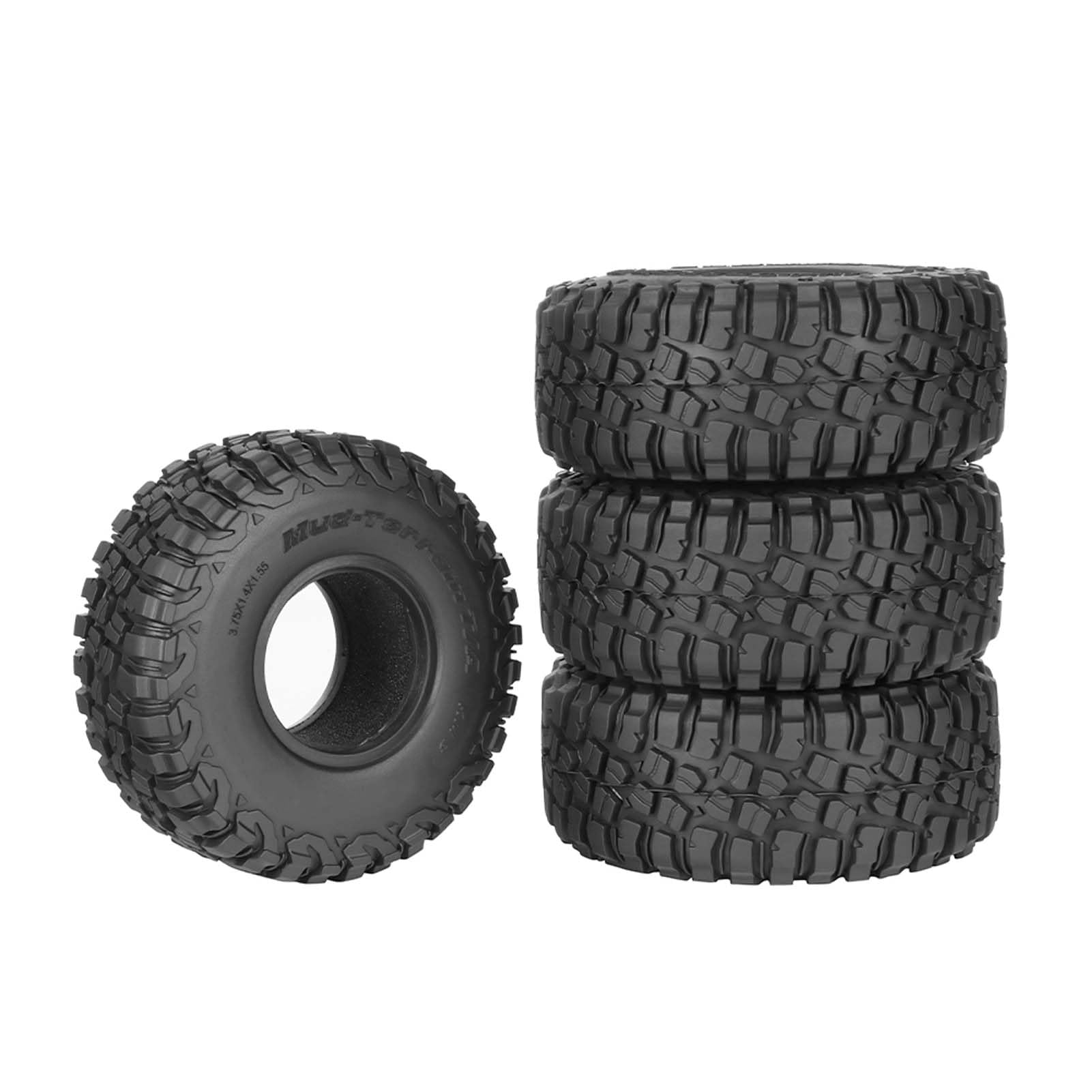 KEEDA 4pcs 1.55 inch RC Tires Tyres for 1:10 RC Crawler Car D90 TF2 Tamiya CC01 LC70 LC80 MST JIMNY Axial 90069 (95x35mm B)