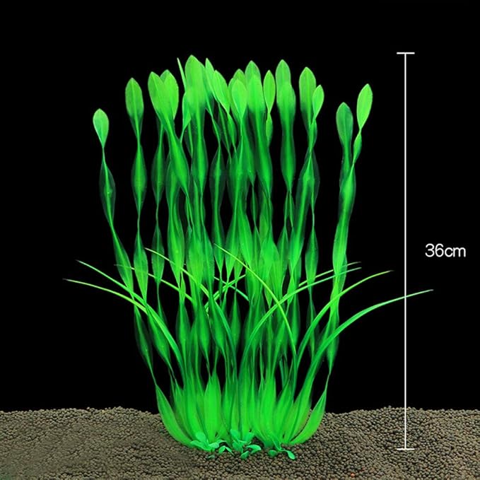lele Plantas de acuario grandes Plantas de plástico artificial ...