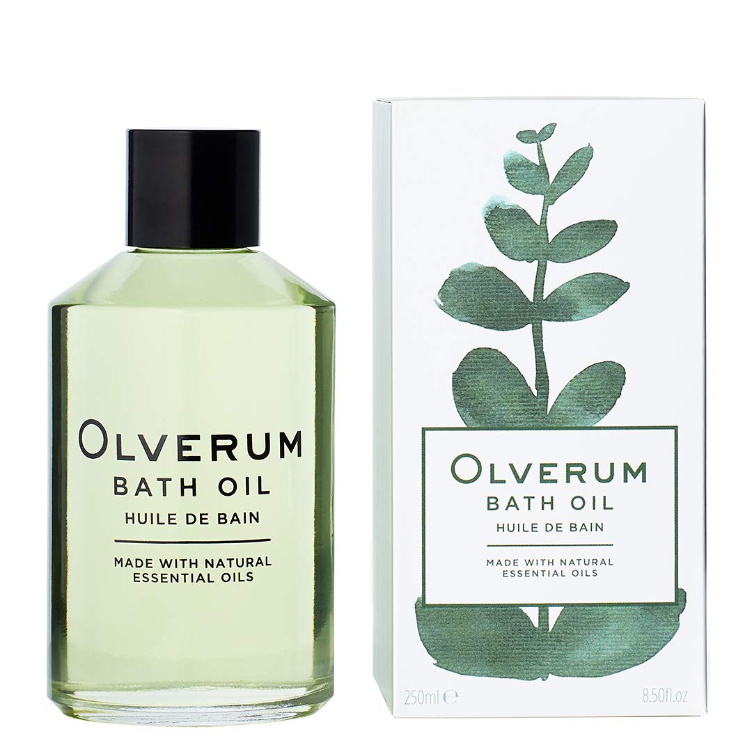 Olverum Bath Oil 250ml - Luxury Muscle Soothing Bath Soak - Relaxing Aromatherapy Oil with Highly Concentrated Blend of 10 Essential Oils - Natural, Vegan, Cruelty Free - Bath Oils for Women & Men