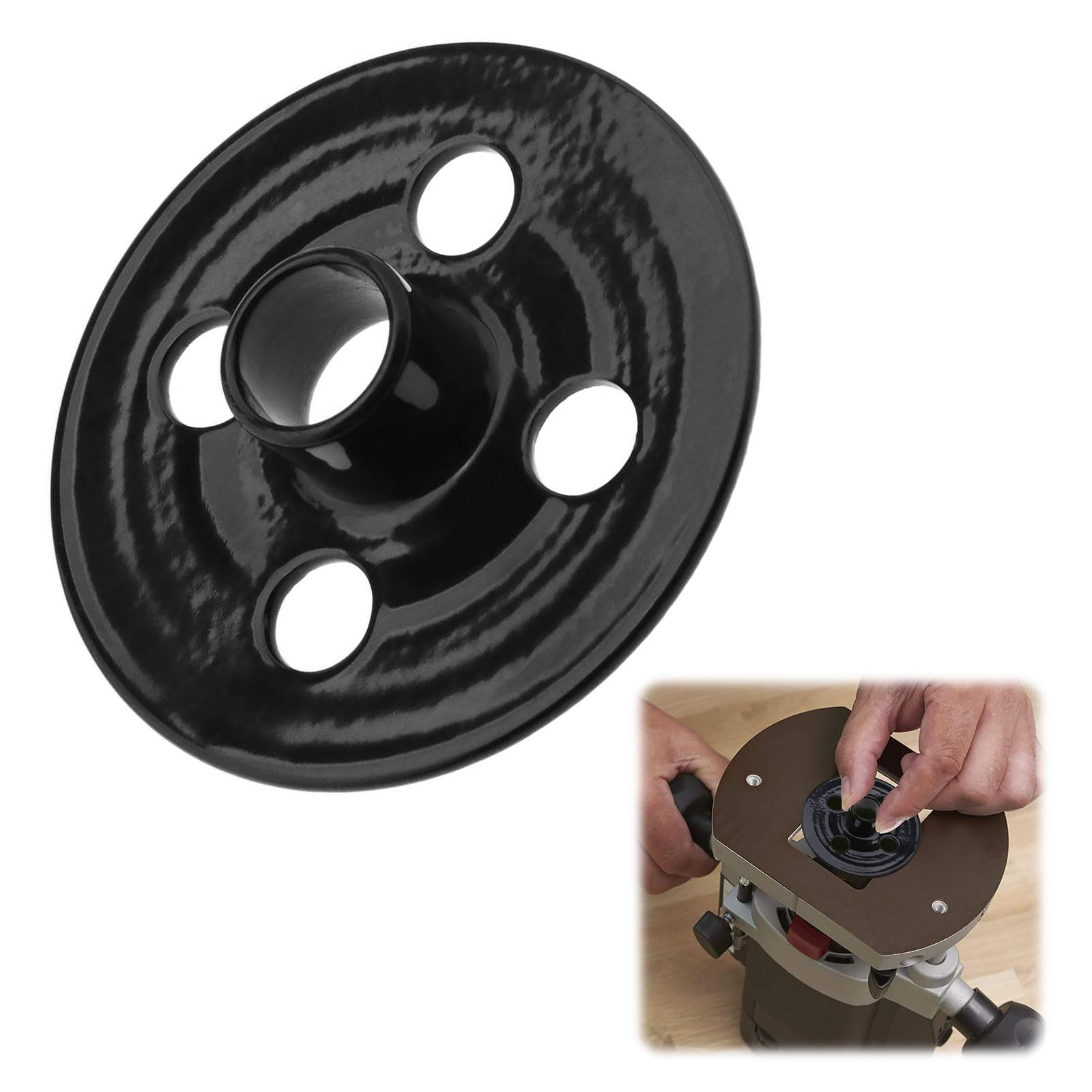 Wjelet Template Guide Bush 344364-5 for Makita Routers 3612C 3612BR 3620 RP0900 RP1801 RP2301 DRT50, Durable Black Design for Precision Routing