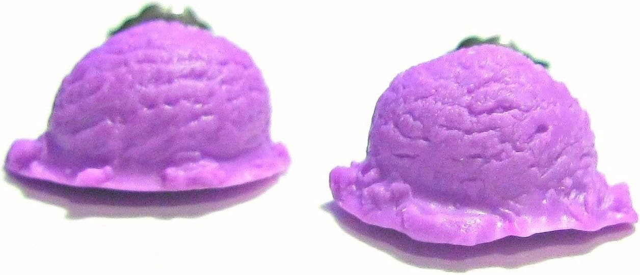 Ice Cream Scoop Earrings - Ube - Tiny Food Jewelry