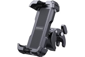 Aomiker Motorcycle Bike Phone Mount Holder - 2024 Quick Release Bike Phone Holder Handlebar Clamp, Bicycle Scooter Phone Clip for iPhone 15 14 Pro Max Plus, 13 12 11 Pro Max Mini, 4.7-6.8” Smartphone