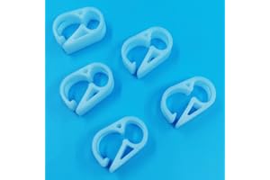 DOPHO Plastic Tubing Clamps Flow Control Hose Clamp for 0.118-0.157 Inch Tube Laboratory Pinch Valve Syphon Pipe Holder 5pc Pack (5, 3-4mm/ 0.118''-0.157'') White