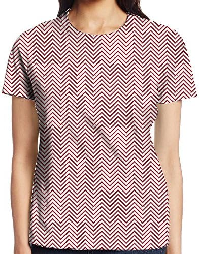 FJPUTAIN Women's Crew Neck Casual T Shirt Merry Christmas Comfort Soft T-Shirt Short Sleeves Creative 3D Printed Graphic