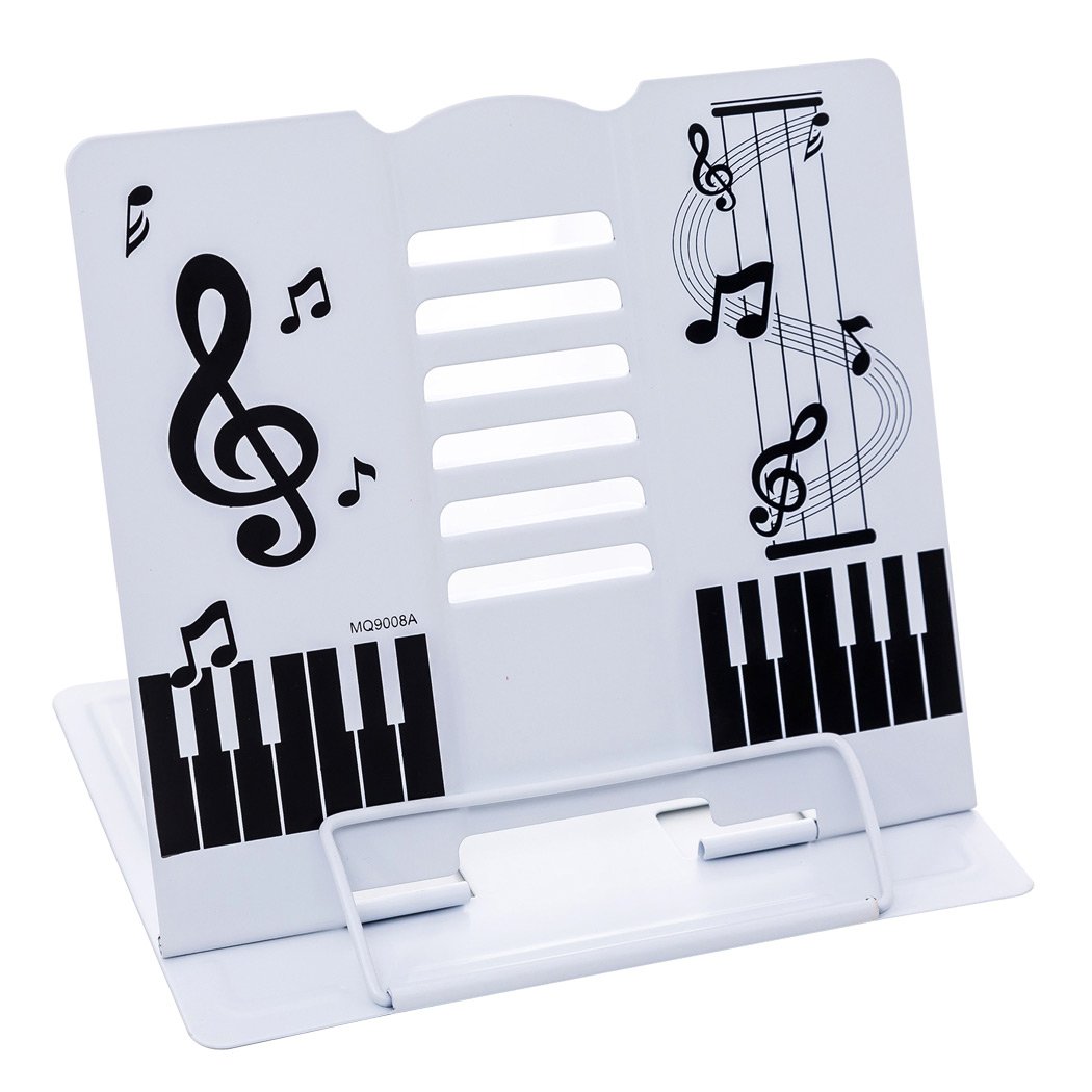 Sipliv Book Stand 68 Angle Adjustable and Portable Reading Stand Tablet/Cookbook/Textbook/Sheet Music/Tablature/Painting/Book Stand Document Holder - White