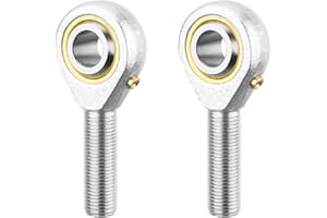 HiPicco POSB6 Rod End Bearing, 2pcs 3/8-inch Bore Pre-Lubricated 3/8-24 Male Thread Right Hand Heim Joint