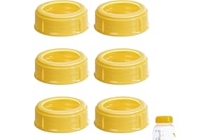 MAITIANNA 6PCS Replacement Collar Rings for Medela Bottles 5oz & 8oz,Bottle Caps Compatible with Plastic & Glass Bottles | Mess Free No Leak or Spill, BPA Free（No Bottle）