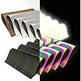 Rainbow Reflective Heat Transfer Vinyl Sheets HTV 11 Packs 12"x10" White Reflective Iron On Vinyl for T-Shirt Contains Teflon(Rainbow Reflective)
