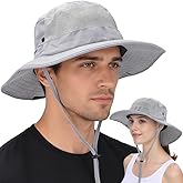 EINSKEY Cooling Sun Hats for Men Women, Wide Brim Bucket Hat UPF50+ UV Protection, Oversized Adjustable Ponytail Packable Hat