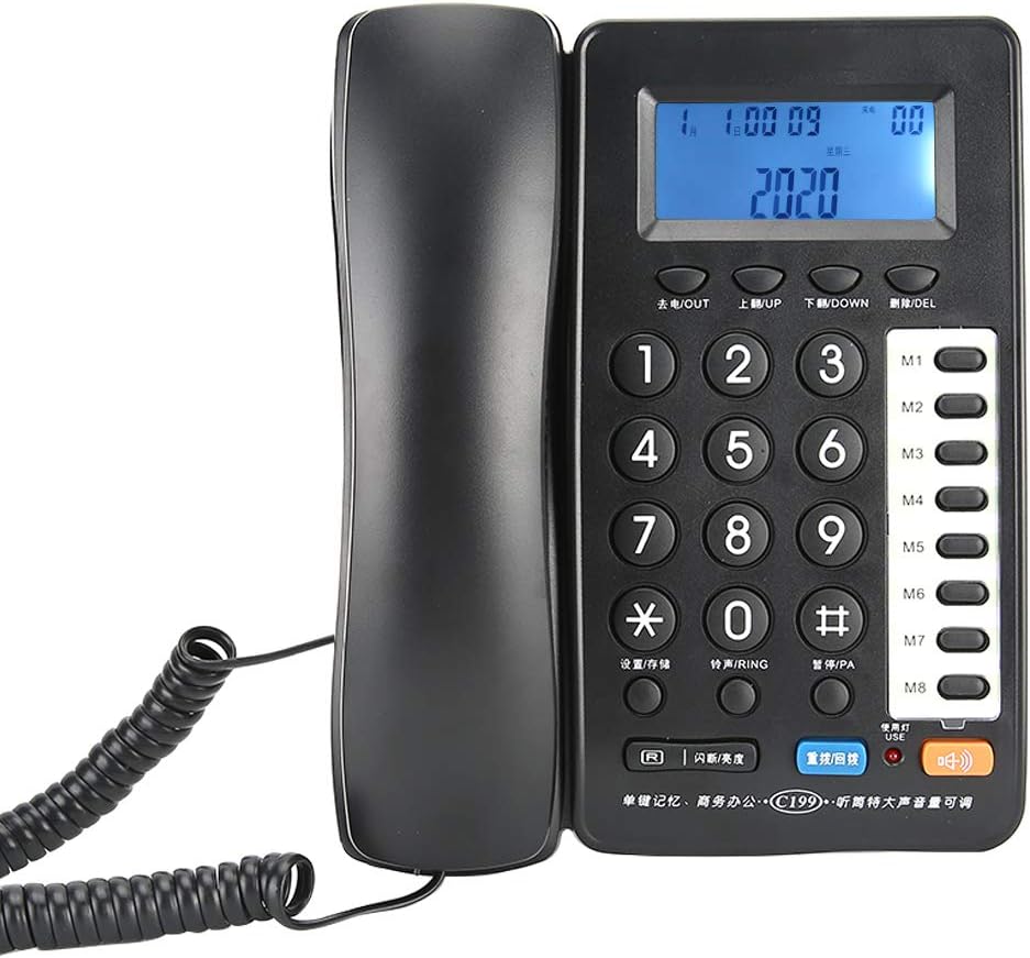 C199 Desk Fixed Telephone HD LED Home Wired Landline Phone