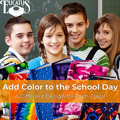 image for Eucatus Stretchable Book Cover Design Packs. Fits Most Hardcover Textb