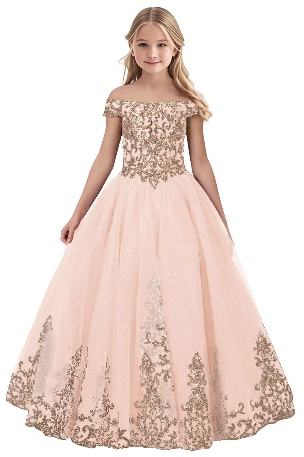 Tulle Flower Girl Dress for Wedding Sparkly