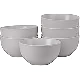 10 Strawberry StreetWazee Matte 5.5"/16oz Cereal Bowl, Set of 6, White