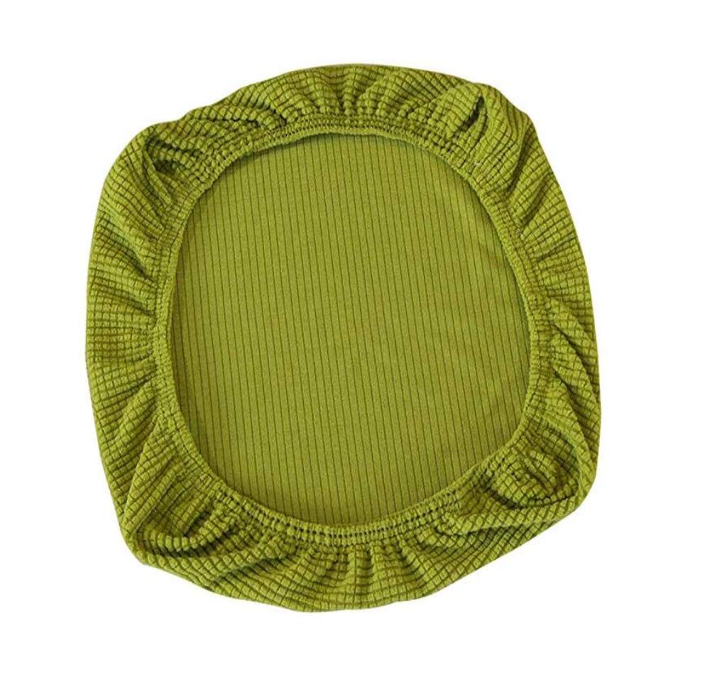 Elastic Stretch Chair Seat Cover Round Spandex Chair Covers Covers Removable Washable fit for Office Chairs,Dining Room Chairs,Bar Stools (Yellow Green)