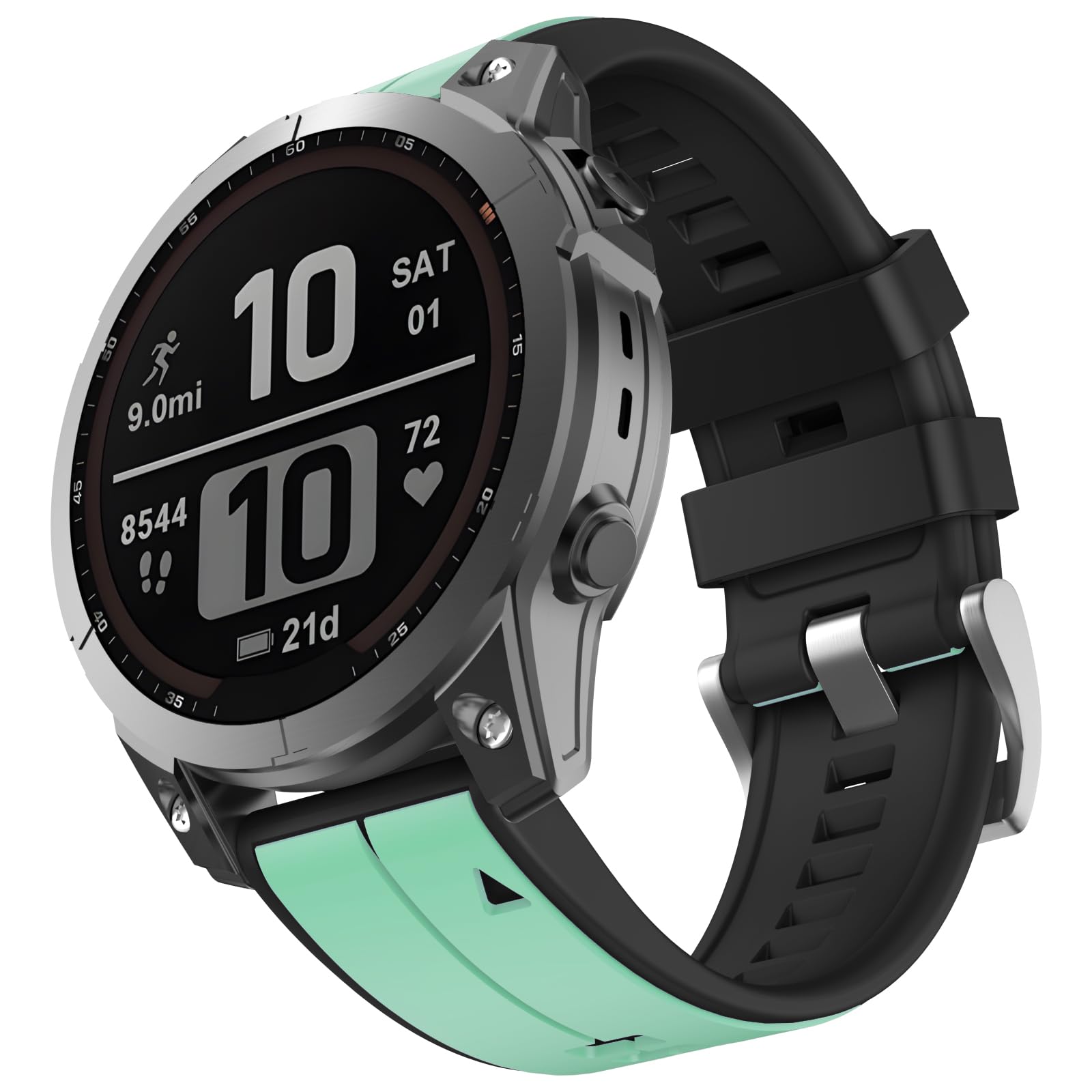 OVERSTEP Compatible for Garmin Fenix 7s，20mm Width Soft Silicone Replacement Band Watch Strap for Fenix 7s Pro/Fenix 7s Solar/Fenix 6s Pro/Fenix 6s/Fenix 5s/Fenix 5s Plus