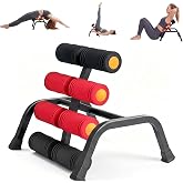 Lerpio Mini Inversion Table with Rollers, Back Extension Machine | Back Pain Relief, Easy to Assemble &amp; 297LBS Weight Capacity, Spinal Decompression Table for Home Gym (Red)