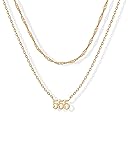 PAVOI 14K Yellow Gold Plated Angel Number Pendant