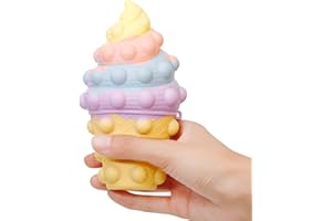Anboor Fidget Toys, 3D Ice Cream Pop Stress Ball Sensory Toy Anxiety Stress Reliever Toy for Autism Early Education Halloween Presents Ideas Teens Adults Presents Girls Boys Toddler
