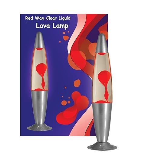 PEACEFUL MOTION LAVA LAMP RELAXATION LIGHT WAX LIQUID (RED CLEAR