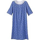 Open Back Knit Nightgown with Lace Trim – Silverts