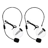 HUACAM Set of 2 Headset Microphone, Flexible Wired