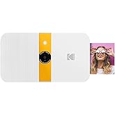 KODAK Smile Instant Print Digital Camera – Slide-Open 10MP Camera w/2x3 ZINK Printer (White/ Yellow)