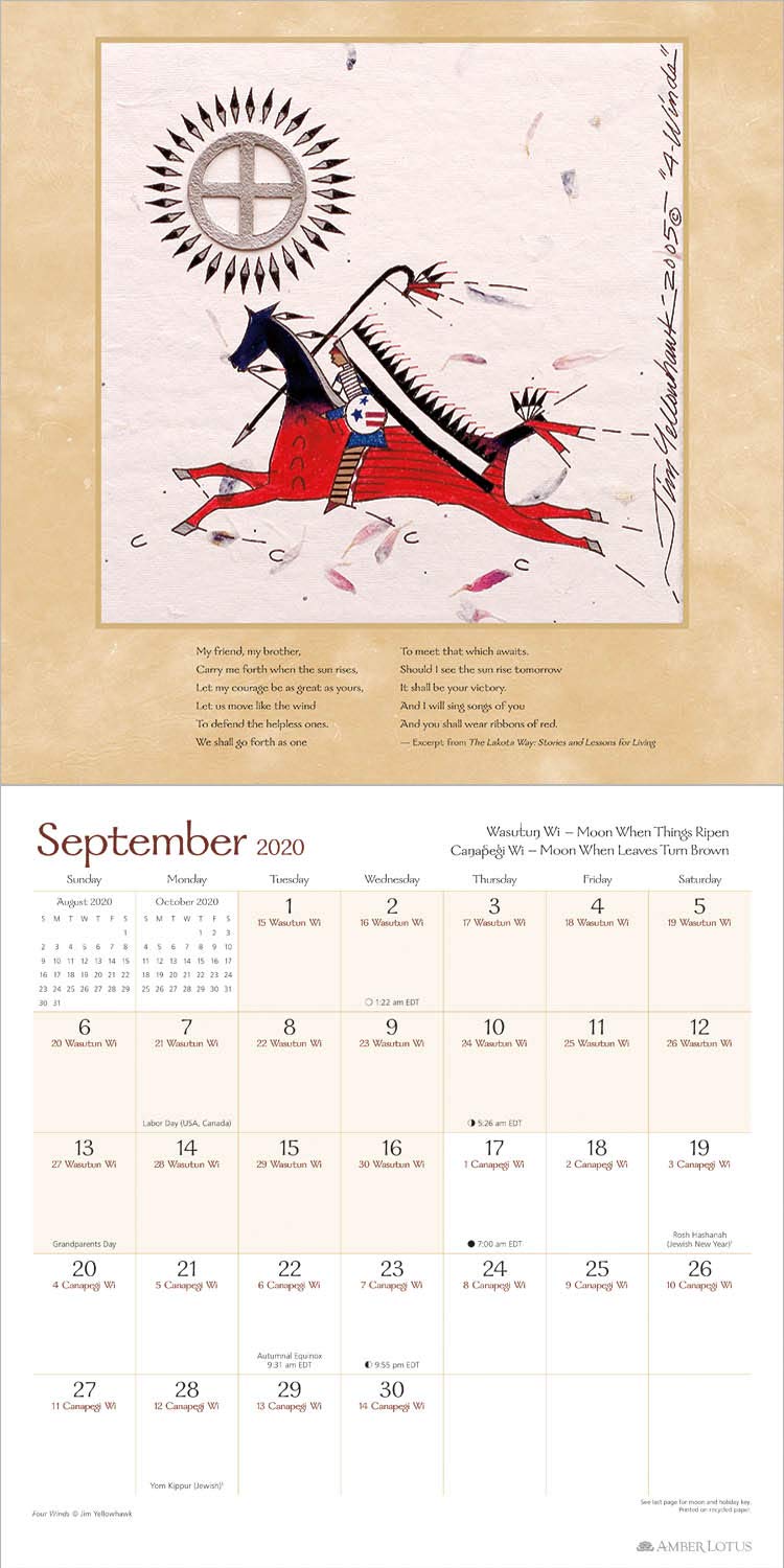 The Lakota Way 2020 Wall Calendar: Native American Wisdom On Ethics And Character: Jospeh M. Marshall Iii, Jim Yellowhawk: 9781631365386: Amazon.com: Books