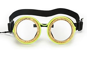 S SANGLE SOPFFY LED Steampunk Goggles,Steampunk Glasses Glow in the Dark, Vintage Goggles Halloween Costume Accessory